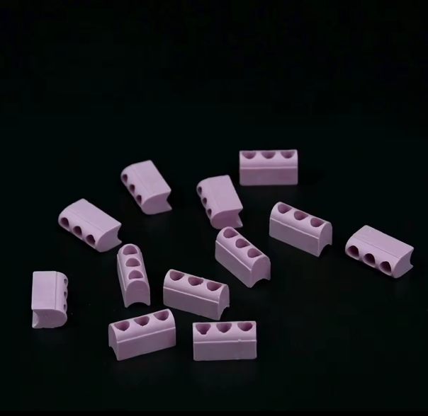 Custom 6mm Red 1 Hole to 8 Hot Sales 95 Alumina Ceramic Strip for Insulation Banded Talc Ceramic Insulation