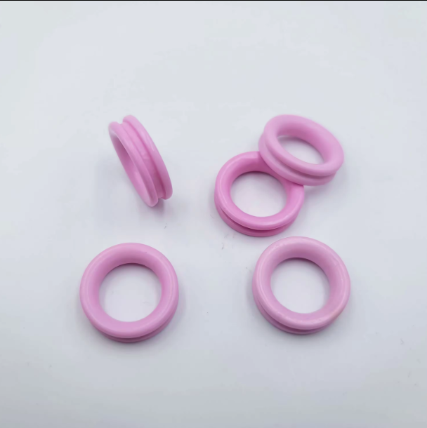 Manufacturer custom Pink Color Textile Ceramic Eyelets Wire Guide in Coiling Machine and Weaving Machinery Industrial Ceramic