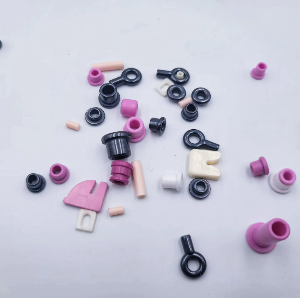 Manufacturer custom Pink Color Textile Ceramic Eyelets Wire Guide in Coiling Machine and Weaving Machinery Industrial Ceramic