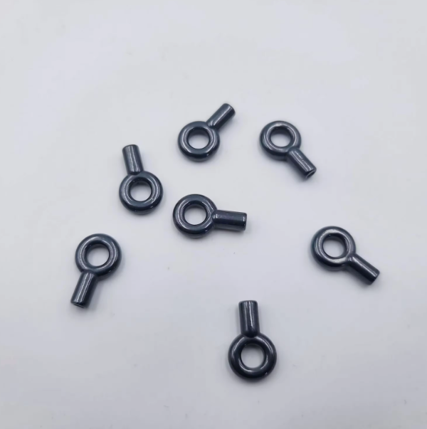 Manufacturer custom Pink Color Textile Ceramic Eyelets Wire Guide in Coiling Machine and Weaving Machinery Industrial Ceramic