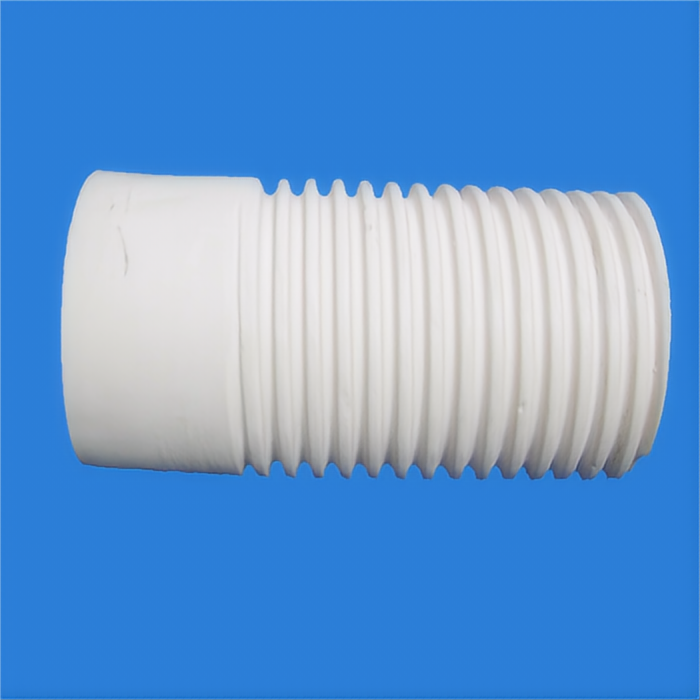 Customized Al2O3 Full Flight Screw Alumina Ceramic Threaded Pipe