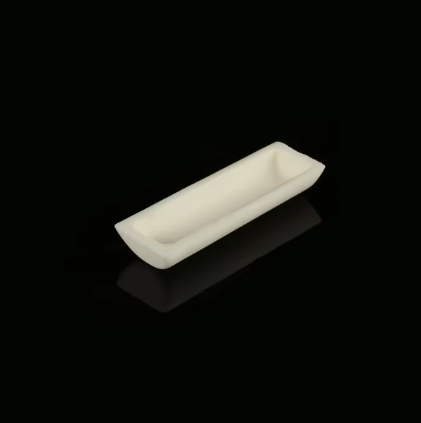 Alumina Ceramic Good Chemical Resistance Porcelain Combustion Crucible Boats with Loop
