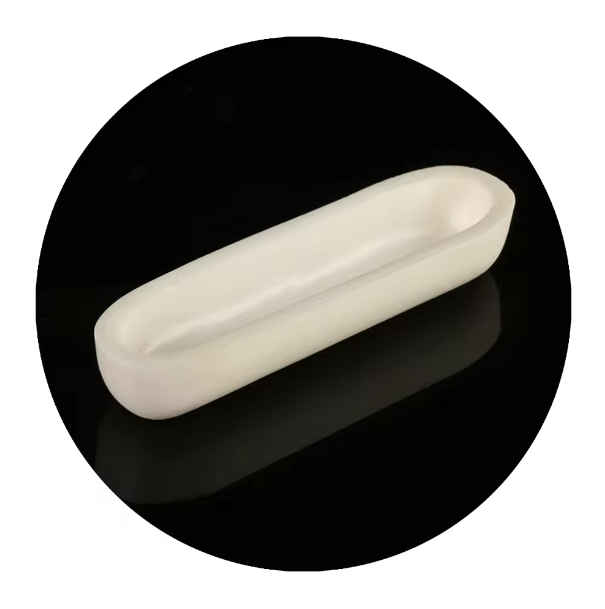 Custom Cylinder With Lid 4 Holes Fire Refractory Laboratory99.8% Ceramic Alumina Boat Crucible
