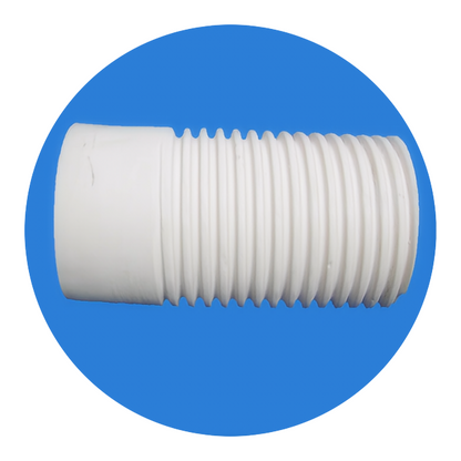 Al2O3 Full Flight Customized Screw Alumina Ceramic Threaded tubes