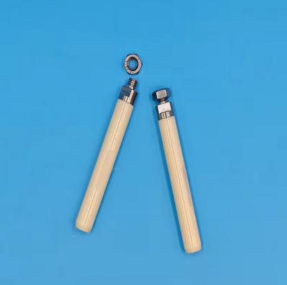 Custom 95 99 Aluminum Oxide Alumina Ceramic Rod Plunger Shaft Piston With Metal