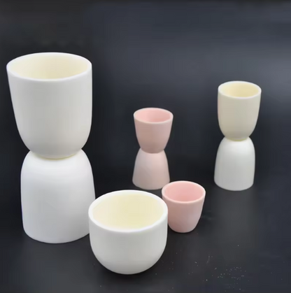 Various Size Material Alumina Cylindrical Crucibles Alumina Ceramics Crucible for Laboratory